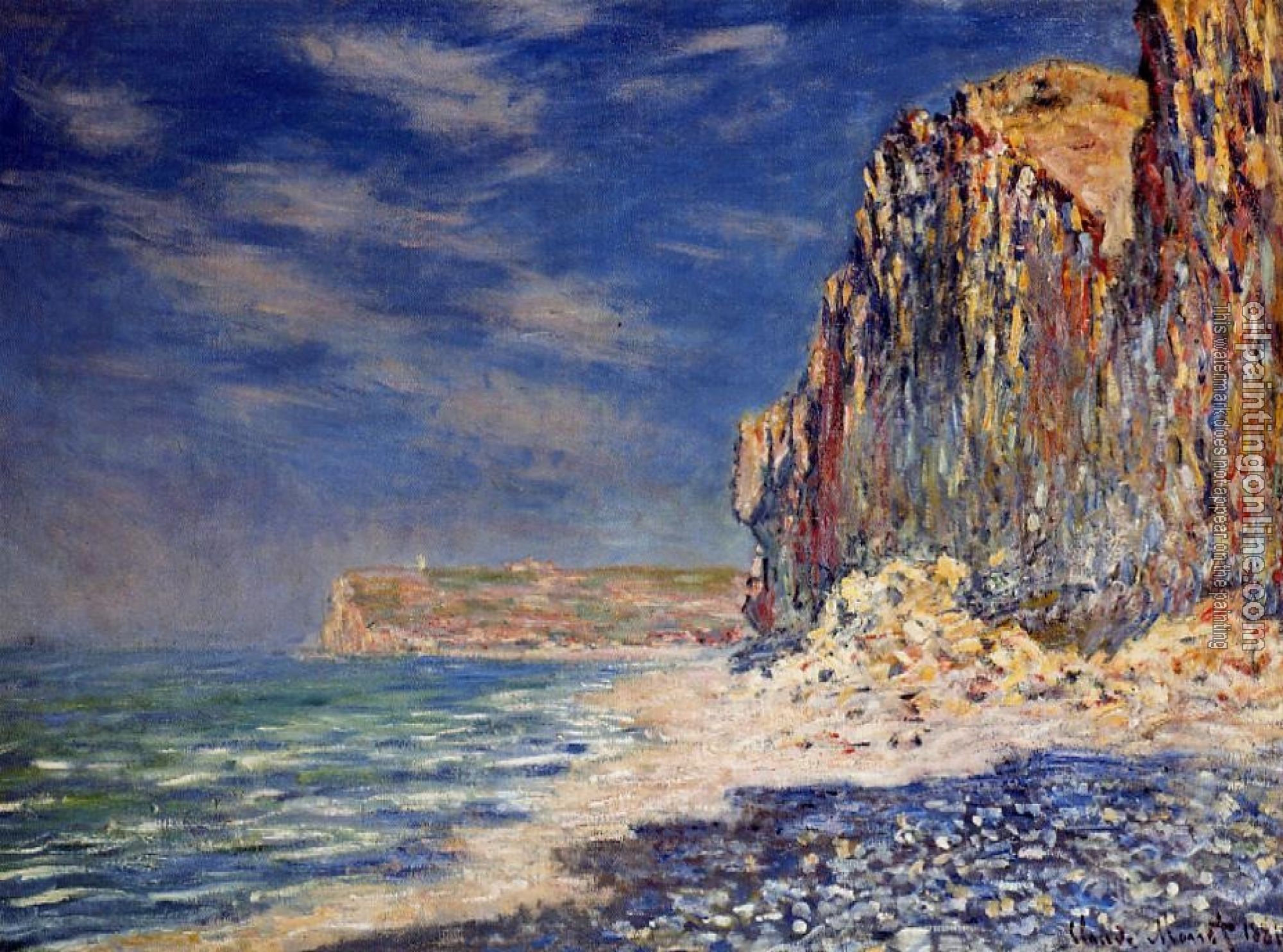 Monet, Claude Oscar - Cliff near Fecamp